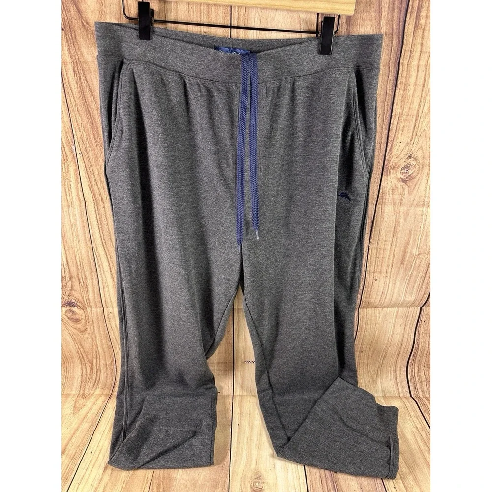 Tommy Bahama Pants Mens Large Sweatpants Gray Jogger‎ Lounge Stretch Drawstring